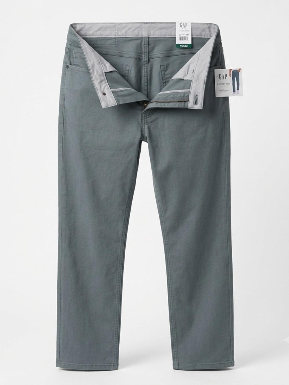NWT GAP 5 Pocket Pant Slim Fit 40x32 Blue Stretch Twill Casual Pants
